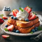 French Toast Breakfast (with Cream and fruits)